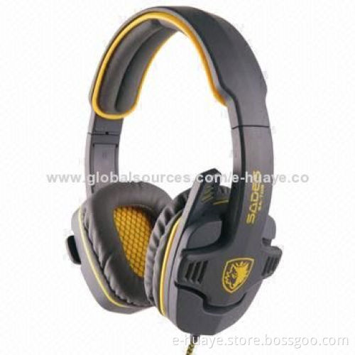 Wired computer headset with 40mm Hi-fi driver, comfortable headband & ear pads, CE/RoHS mark